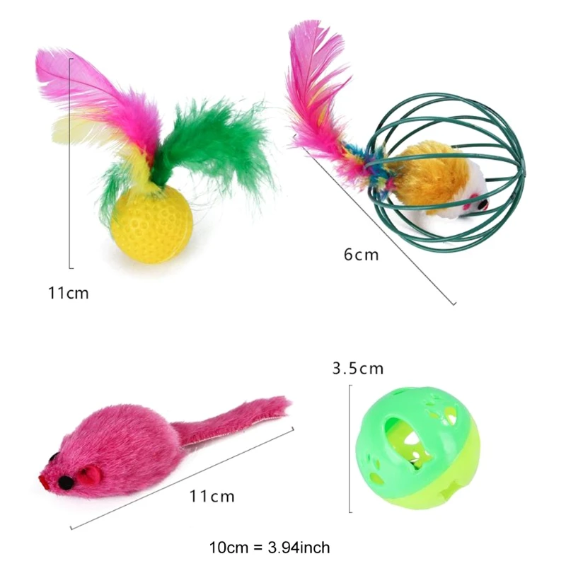 

27Pcs Kitten Toys Assorted Tunnel Catnip Fish Feather Teaser Wand Mouse Ball