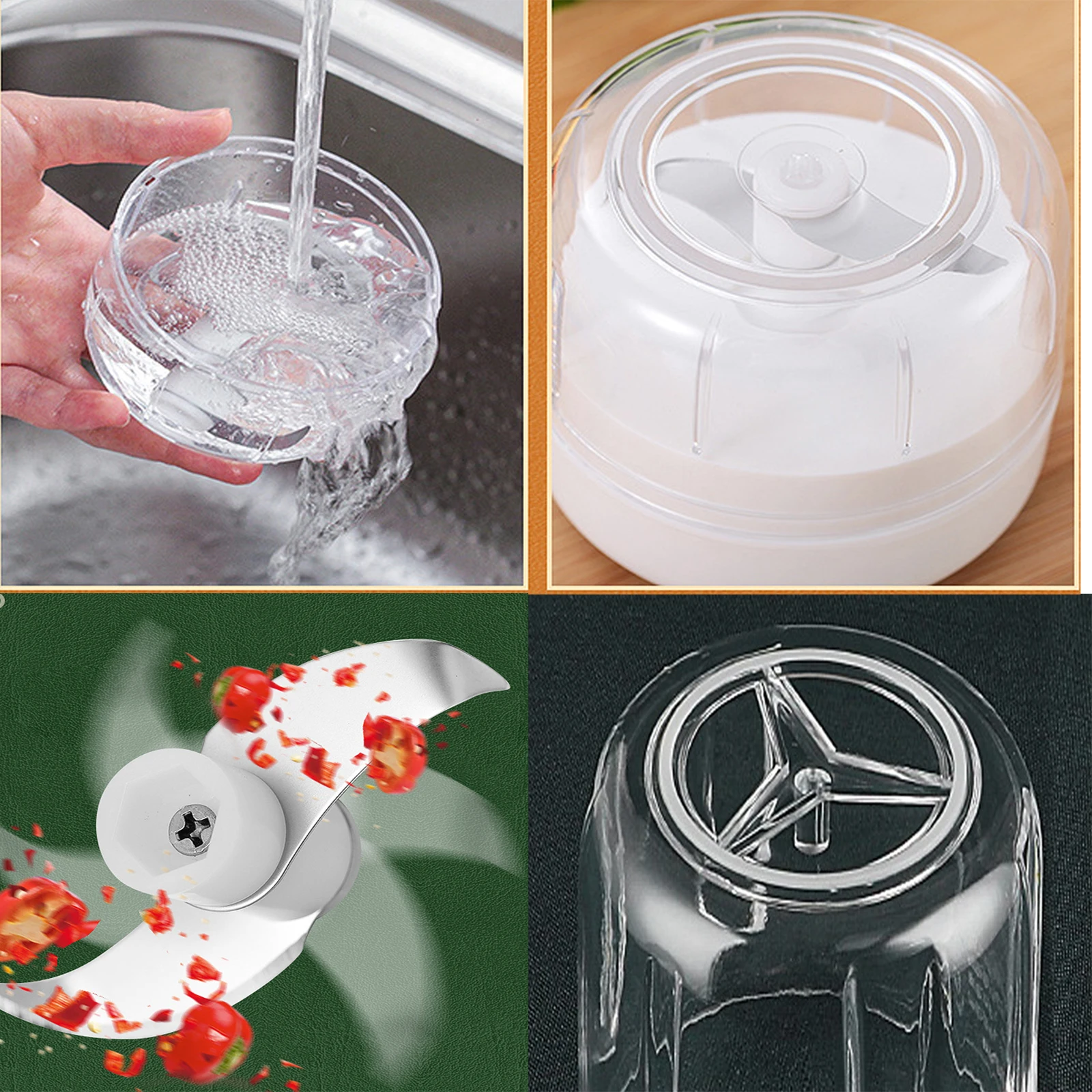 

250ml Electric Mini Garlic Chopper Cutter Food Slicer Portable Garlic Blender Small Food Processor Vegetable Meat Grinder
