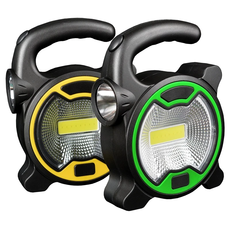 

Portable COB Work Light LED Lantern Outdoor Spotlight Floodlight Camping Light Emergency 3*AA Battery Mini Flashlight Repairing