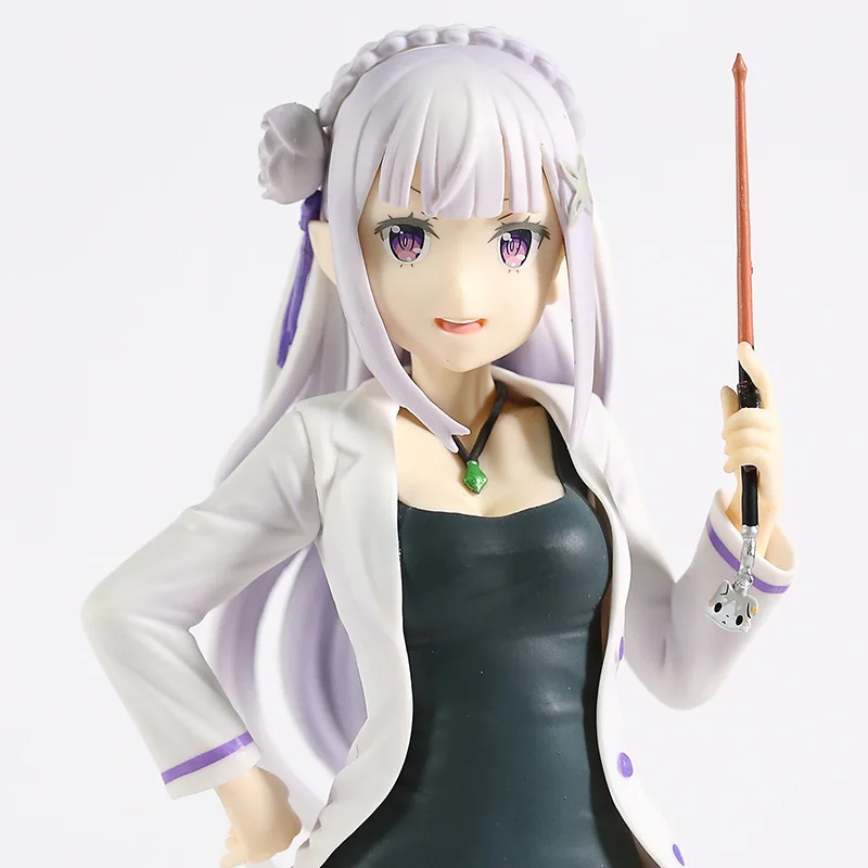 Re: жизнь в другом мире от Zero Emilia Action Figure 1/7 scale painted figure High School Teacher Ver. Emilia ПВХ фигурка