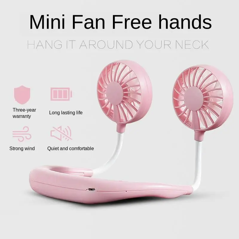 Летние кулеры шейные вентиляторы с USB перезаряжаемые свободные руки управляемые