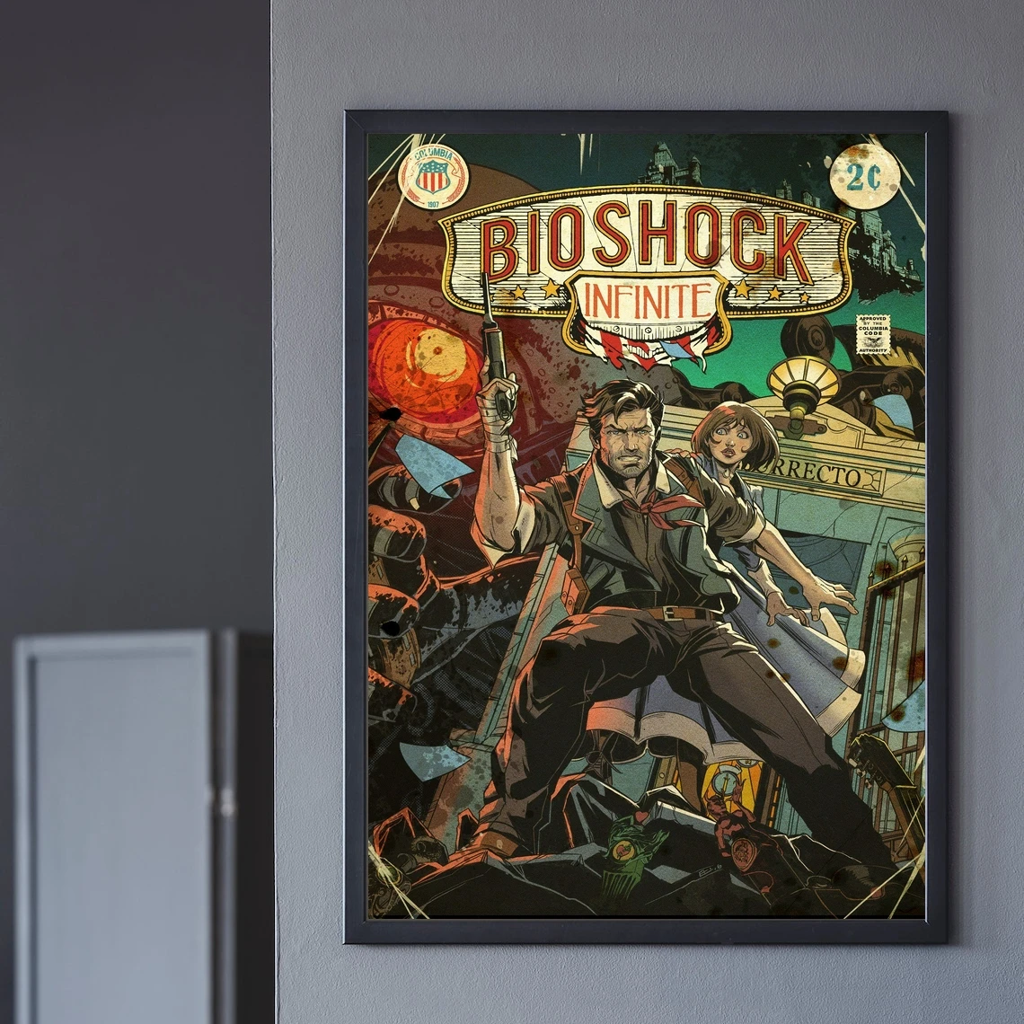 Плакат Bioshock Infinite из комиксов для видеоигр ПК PS4 эксклюзивный плакат ролевых игр