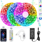 Гибкая светодиодная лента 5050 RGB 5 м 10 м 15 м 20 м с Bluetooth-контроллером