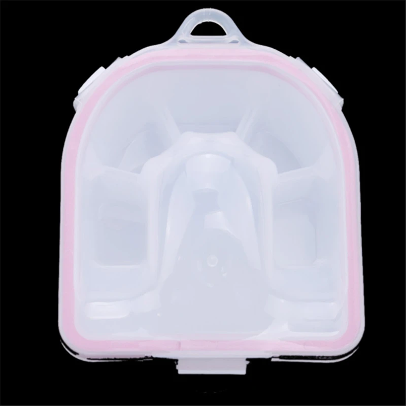 

Plastic Thicken Nail Polish Remover Soaker Bowl Manicure Nail Art Gel Polish Remove Soak Tool Separate Fingers Soak Off Bowl