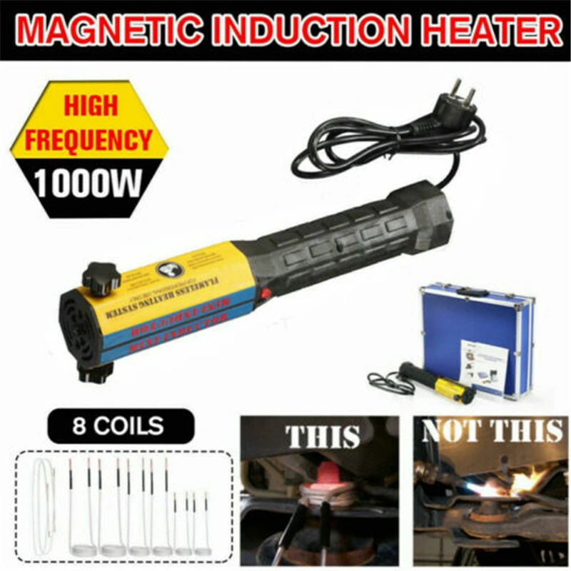 

1000W 8 Coils Magnetic Induction Heater 110/220V Bolt Heat Remover Tool Kit Screw Tool Bolt Remover Repair Machine Tool
