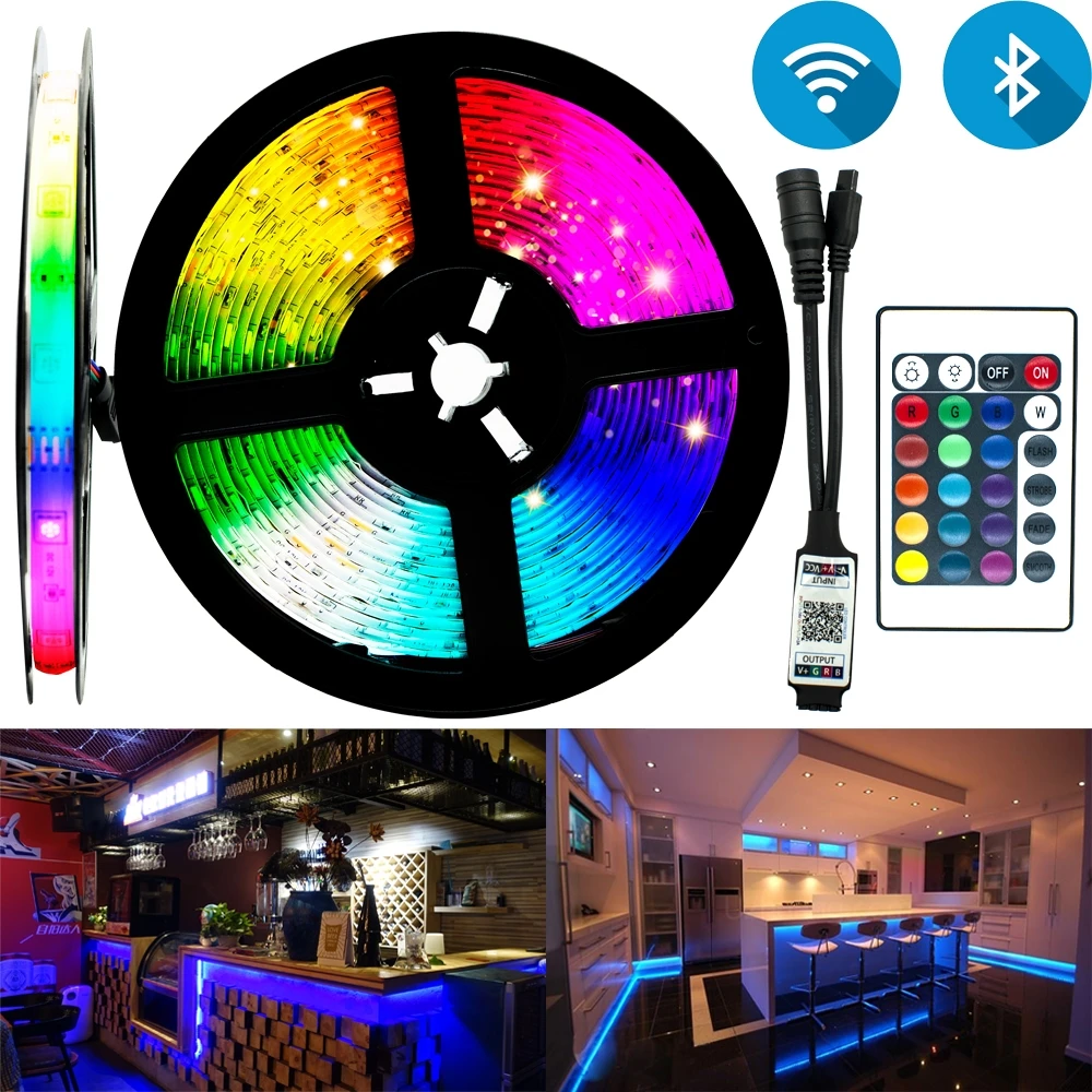

Led Light Strip RGB 2835 Bluetooth Waterproof Color Changing Flexible Ribbon Tape Diode 12V 10M Birthday party