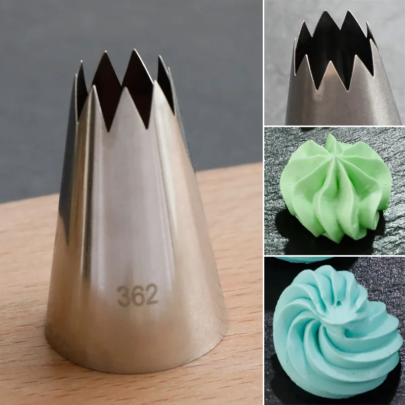 

#362 Stainless Steel Icing Piping Nozzles Cupcake Large Cupcake Pastry Tips Cooking Dessert Cake Decorating Tools For Kitchen