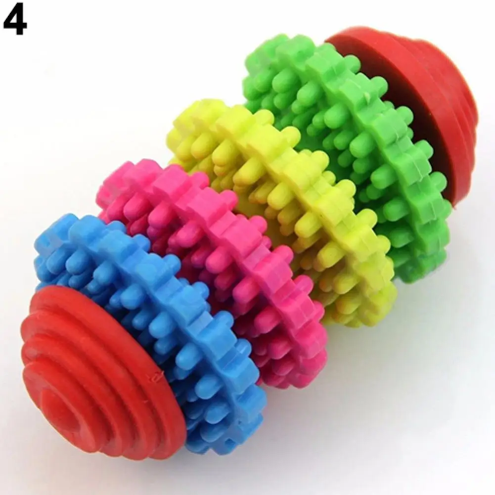 

Durable Pets Dogs Puppy Colorful Rubber Dental Teething Healthy Teeth Gums Chew Toy Random Color for Pet Products