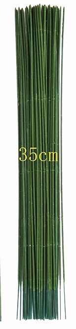 35cm 25 шт/лот цветок стебли бумага/пластик зеленый цветочный лента железная проволока искусственный цветок стебли ремесло декоративное мыло цветок стебель - Цвет: 35cm