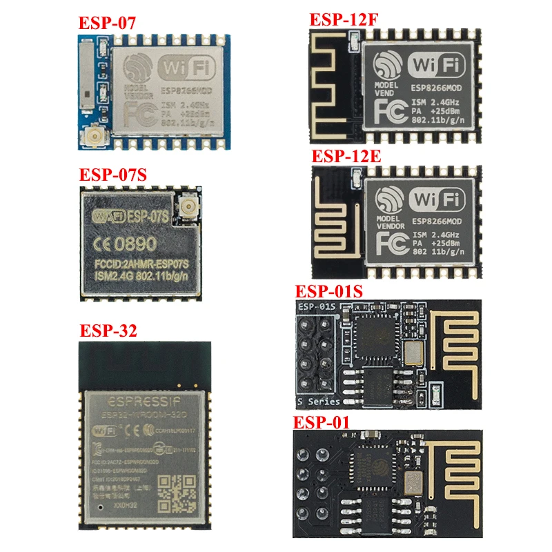 ESP8266 ESP 01 01S 07 12E 12F 32 серийный WI FI беспроводной модульный приемник 2 4 г|Интегральные