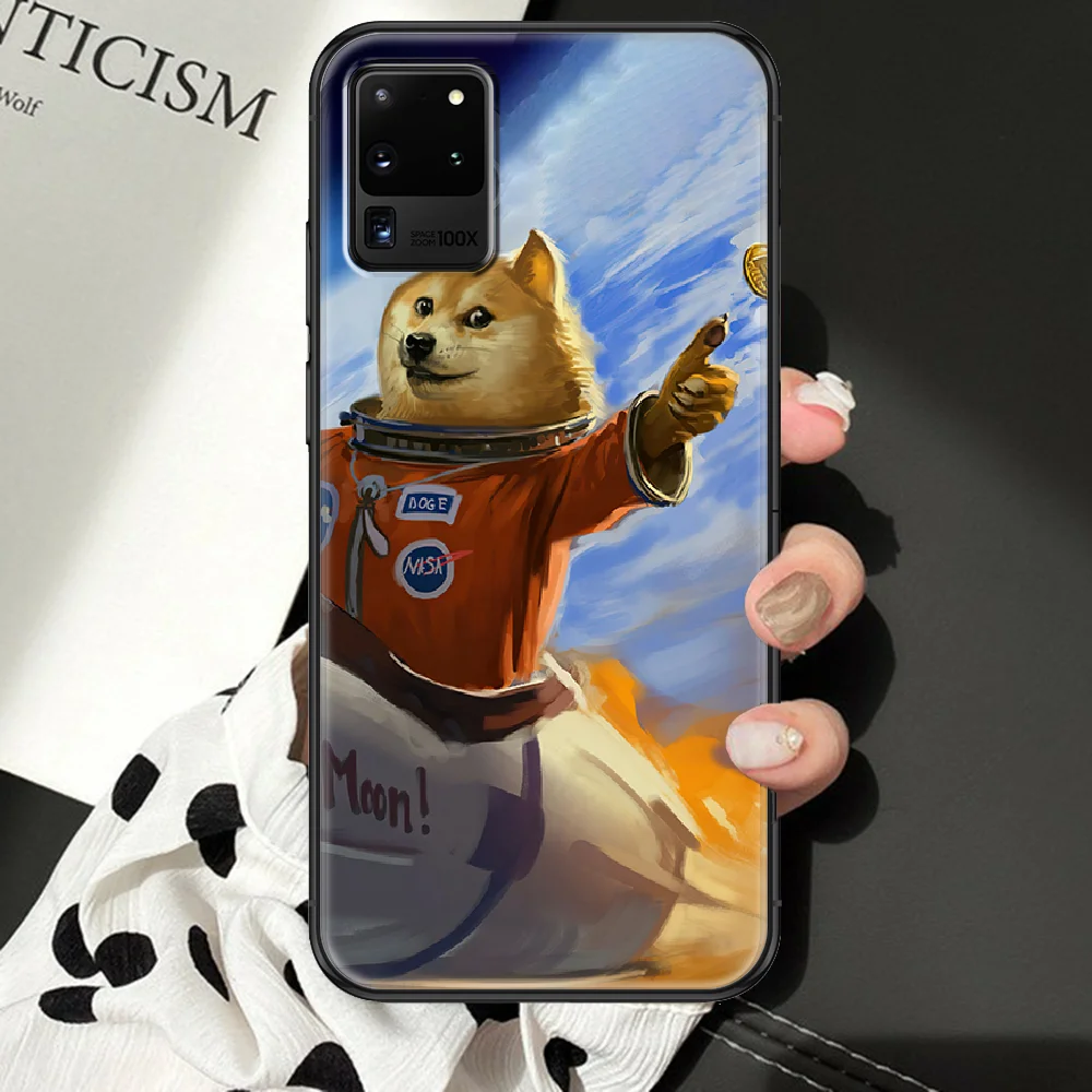 Чехол Cheems Doge для телефона Samsung Galaxy Note 4 8 9 10 20 S8 S9 S10 S10E S20 Plus UITRA Ультрачерный Модный