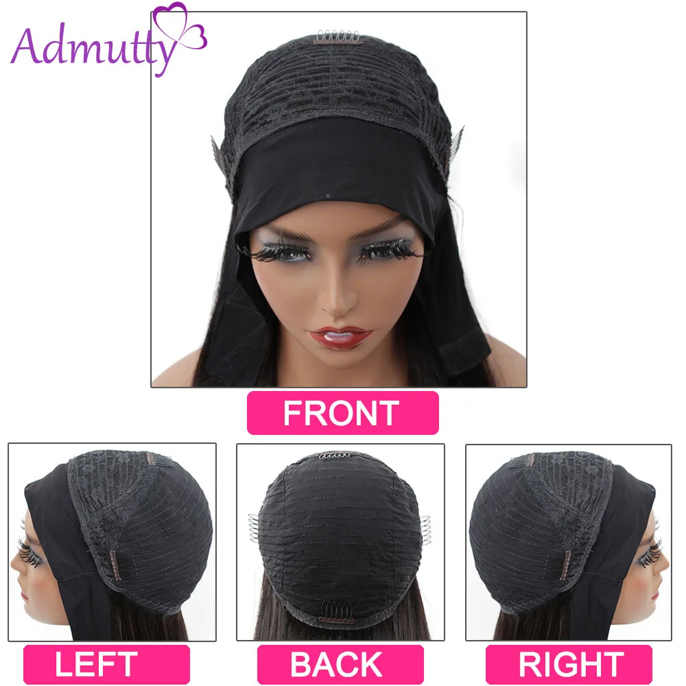 Парик с головной повязкой парики из человеческих волос полный аппарат