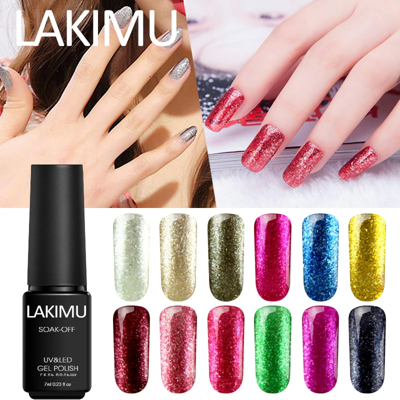 Lakimu 7 мл Платиновый Сияющий гель Bling красочная личная гигиена маникюр Дизайн