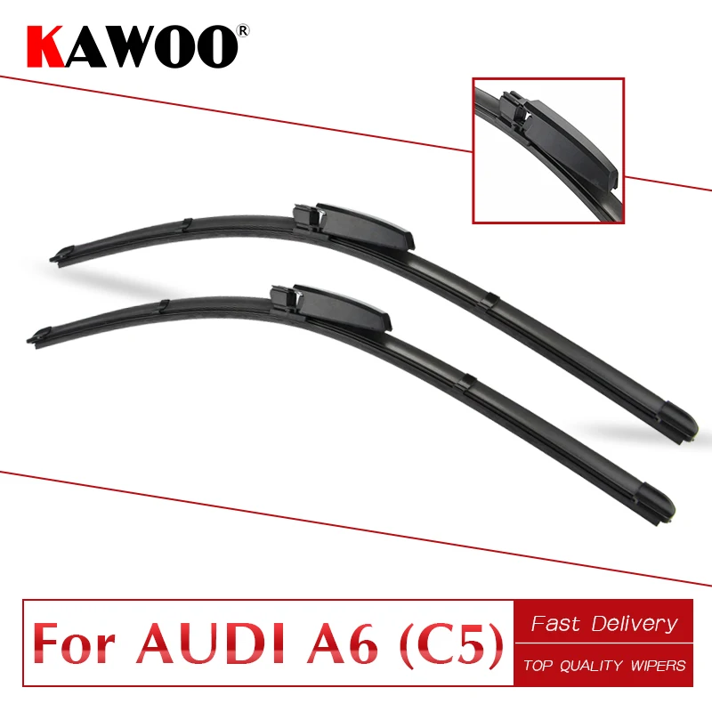 KAWOO 2шт Щетка стеклоочистителя автомобиля 22 "+ 22" для AUDI A6 (C5) 2002-2005 Авто Мягкие
