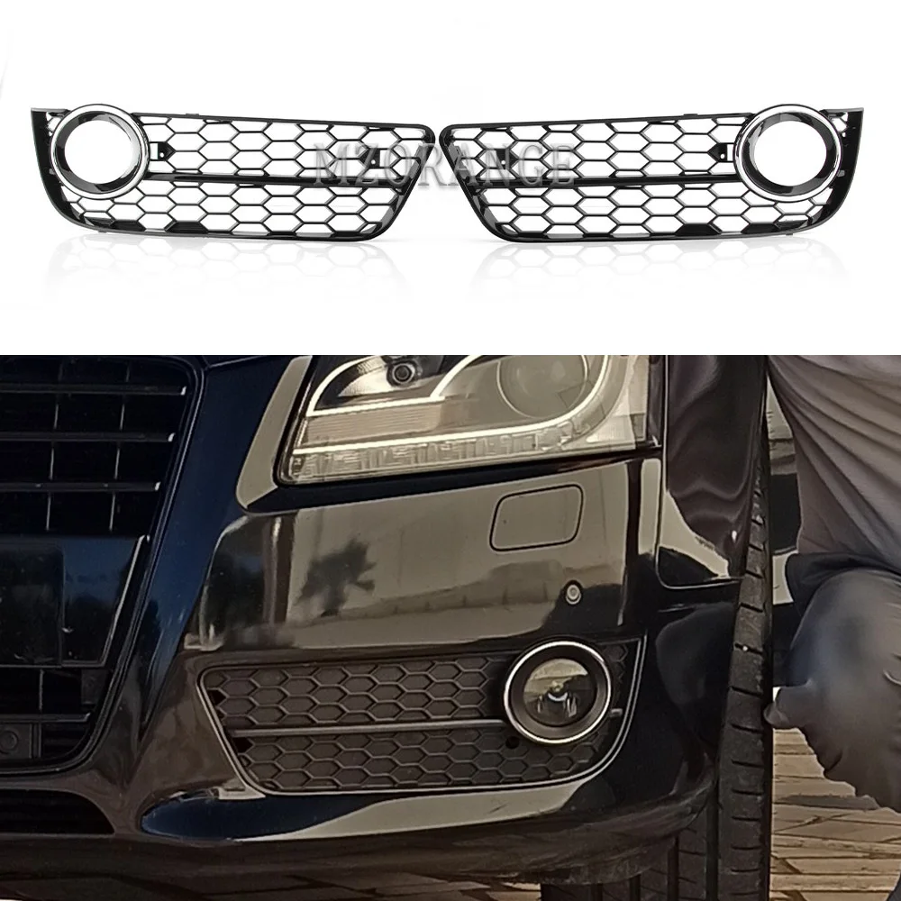 

Car Fog Light Lamp Grille Grill Cover Mesh Honeycomb Hex For Audi A5 Coupe/Sportback 08-11 for Cabriolet 10-11 headlight cover
