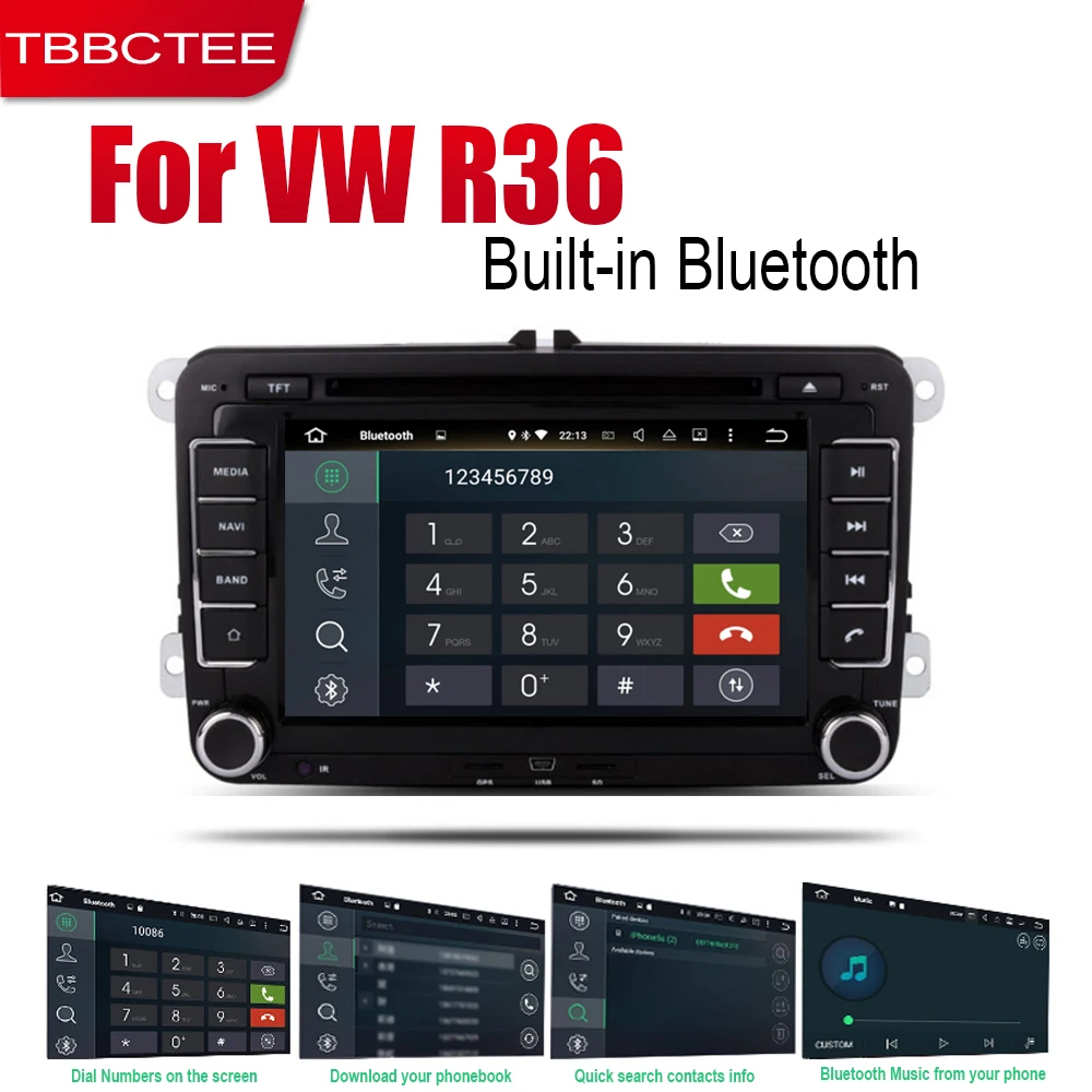 TBBCTEE Авто Радио 2 Din Автомобильный dvd-плеер на основе Android для Volkswagen VW R36 2010 2011 2012 2013