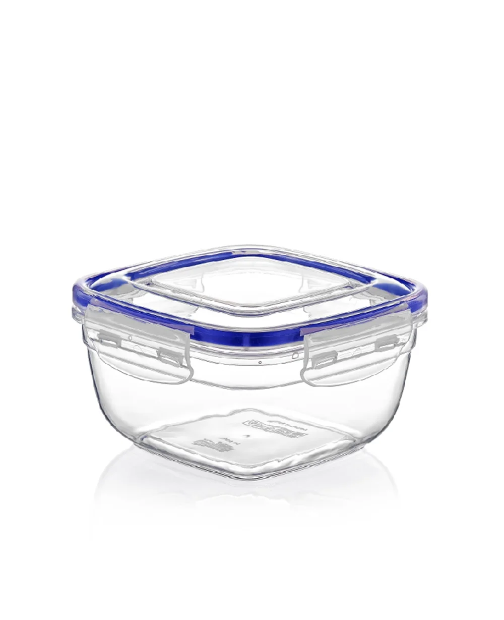 Caja de almacenamiento cuadrada, cierre y fresco, 900 ml-0