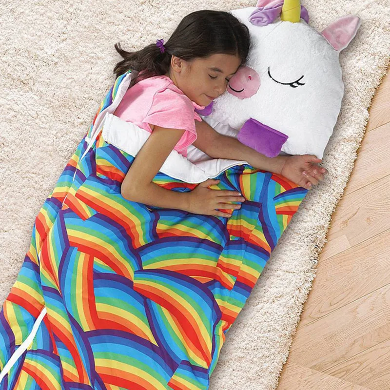 One-Piece Children Cute Cartoon Blanket Birthday Gifts Thick Bedspread On The Bed Baby Sleeping Bag Warm Soft Lazy Play Pillow | Дом и сад