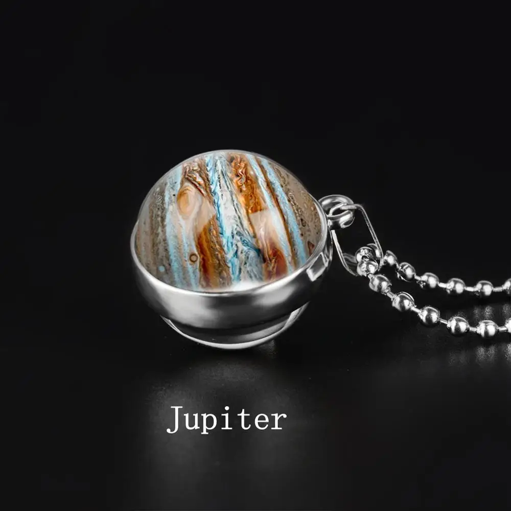 Jupiter Двустороннее ожерелье с глобусом, солнечная система, планета Венера, Меркурий, Марс, Сатурн, уран, Нептун, земля, солнце, кулон, купольное стекло, ожерелье s - Окраска металла: Jupiter