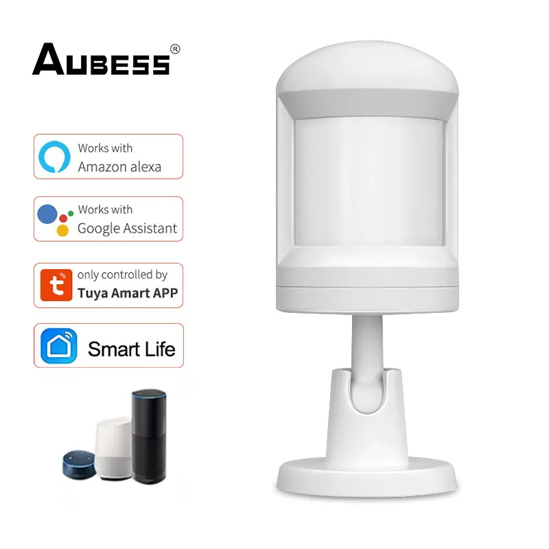 

Aubess Zigbee Body Sensor 3.0 Smart PIR Sensor With Foot Stand Human Body Movement Detect Motion Detection With Tuya Zigbee Hub