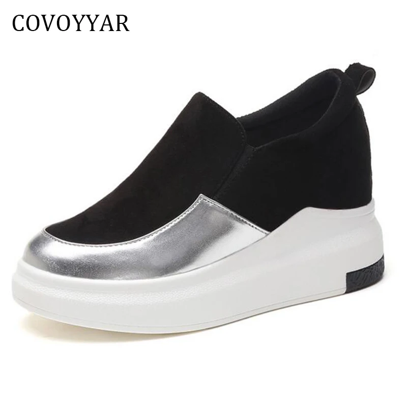 

COVOYYAR 2021 Sequin Women Casual Shoes Spring Autumn Comfort Platform Ladies Sneakers Slip On Flat Women Shoes WSN160