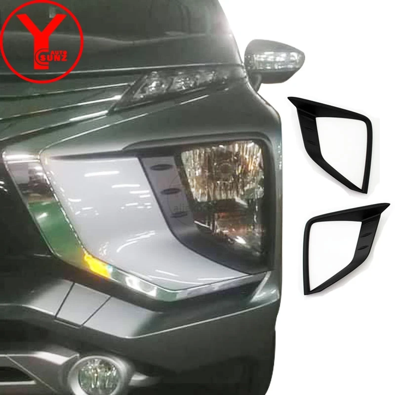 Черные накладки на передние фары для mitsubishi xpander ultimate 2017 2018 2019 ABS автомобильные