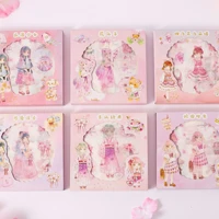 scrapbooking diary notebook decoration watercolor washi paper sticker boxed gift package cute creative home decoration sticker