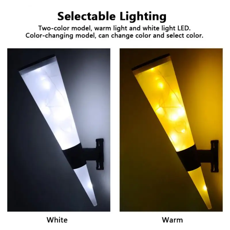 Solar Lights Outdoor Wall Lamp Led Warm/cold String Light RGB Street Waterproof Torch for Garden Yard Decoration | Лампы и освещение