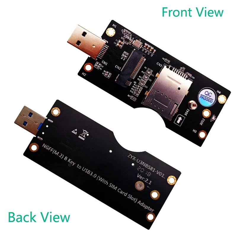 

NGFF M.2 Key B to USB 3.0 Adapter Riser Card with SIM 8Pin Card Slot Support 3G/4G/5G Module for Desktop PC