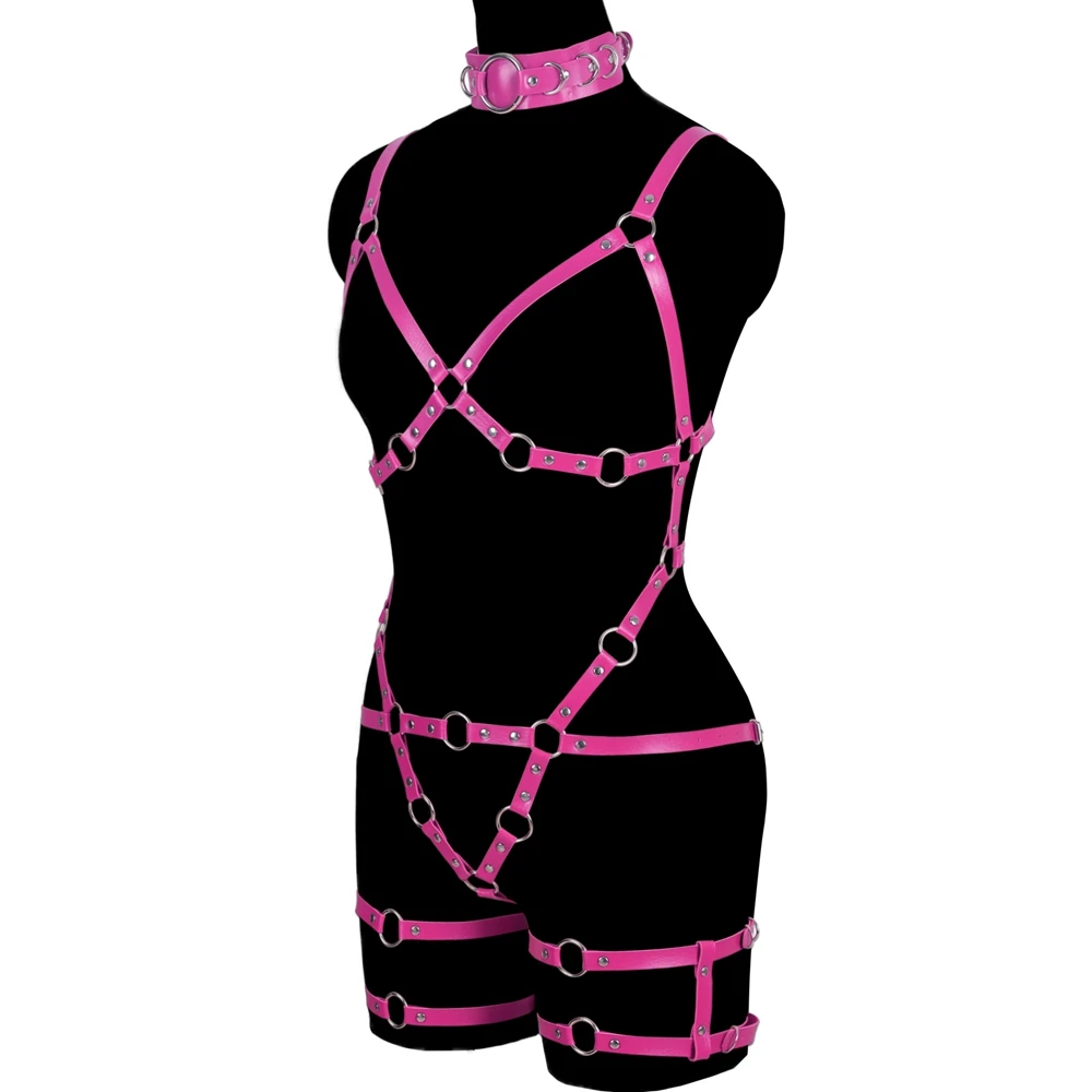 Сексуальное нижнее белье чулки в стиле панк подвязки для тела готический костюм