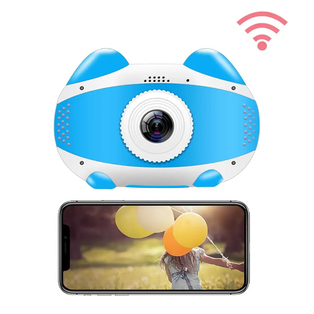 Умная WiFi Детская цифровая камера с мультяшным котом HD 1080p Студенческая дорожная