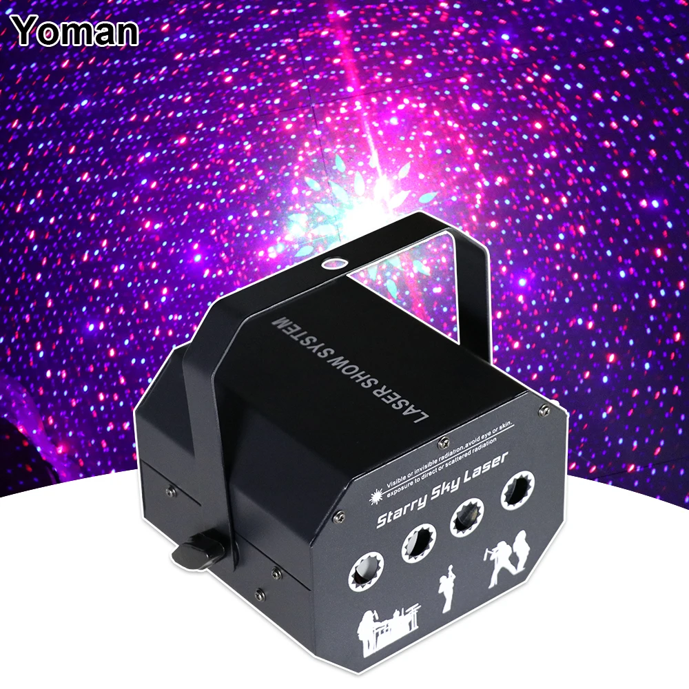 

129 Patterns Led Laser Starry Sky Projector Lights RGB DJ Sound Party Disco Light Wedding Birthday Party DJ Home Wash Par Lamp