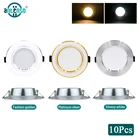 10 шт.лот 220 В светодиодный потолочный светильник 5 Вт 7 Вт 9 Вт 12 Вт 15 Вт 18 Вт Круглый Светодиодный точечный светильник встраиваемый потолочный светильник Холодный теплый белый светильник