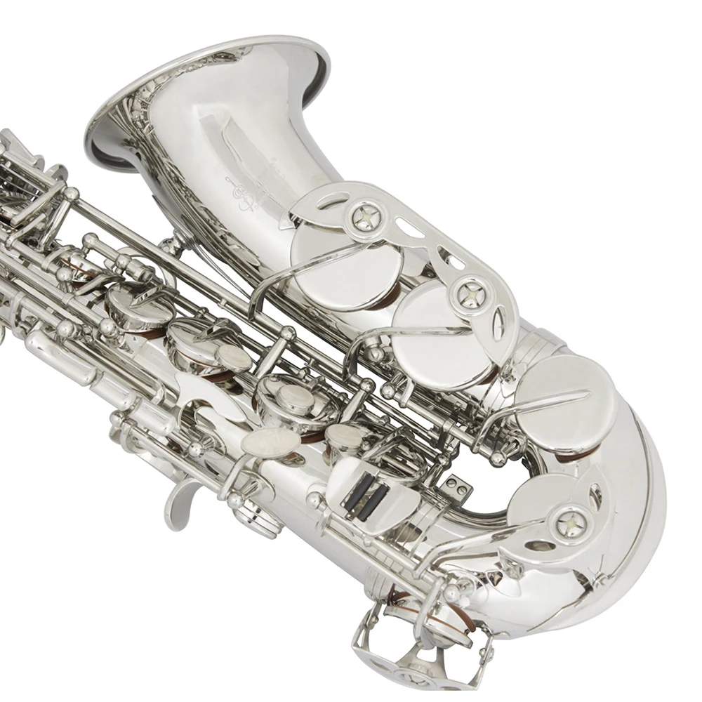 

M MBAT Alto Saxophone Eb Tune Gold Lacquer Silver Lacquer Sax High Quality Brass Body Woodwind Instrument With Leather Case Reed