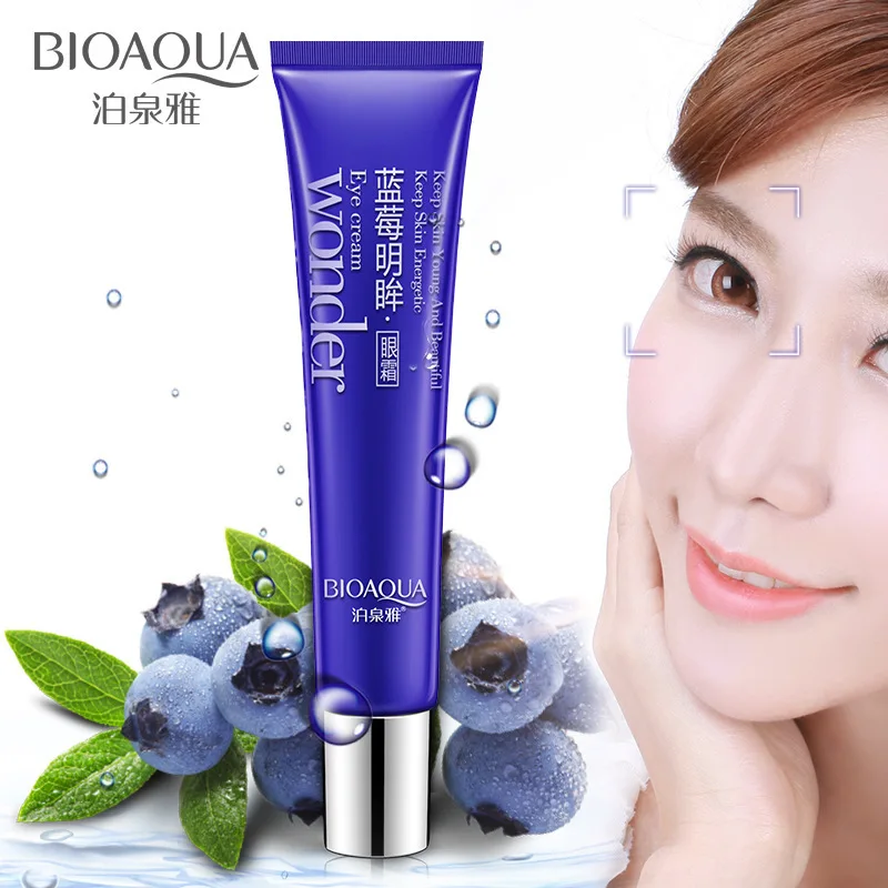 

Крем для глаз BIOAQUA puffy с голубикой и блеском для тонкой линии, укрепляющий против морщин, увлажняющий крем для глаз с темными кругами