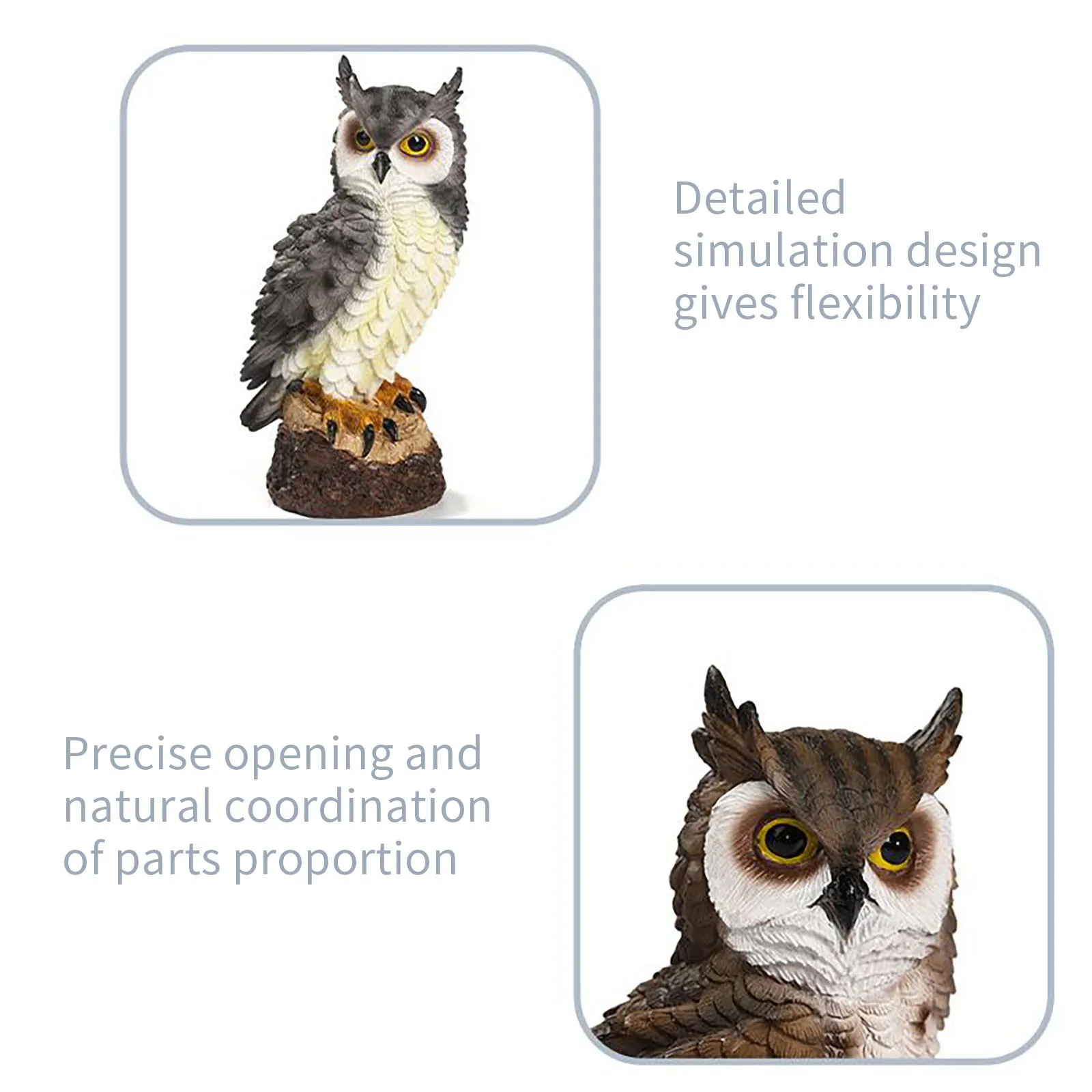 Главная садовая Смола животных ремесла Совы крыс и птицы украшения для сада | Дом