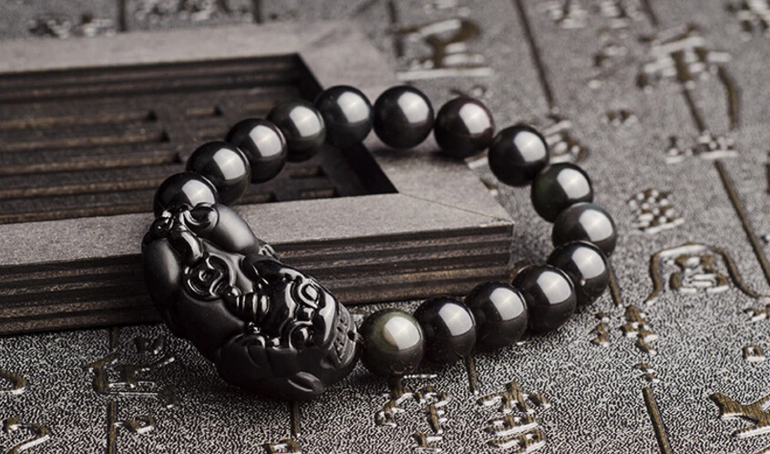 Новые браслеты Pixiu Stone Pi yao rouge corde xiu основной браслет chanceux amulette bijoux 10 мм | Украшения