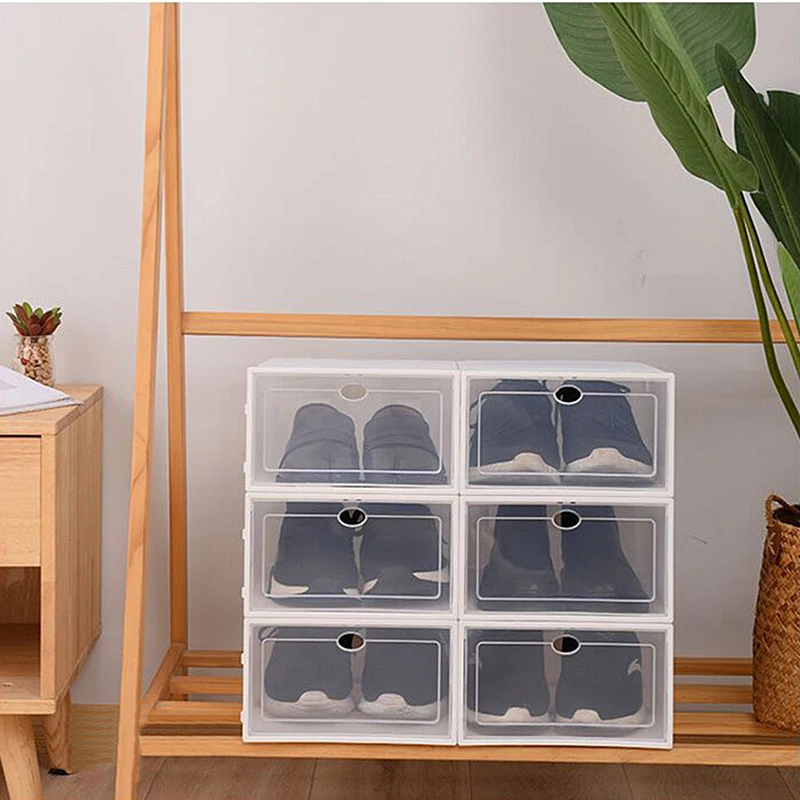 6 шт. складные коробки для хранения обуви пластиковые мужские обувные