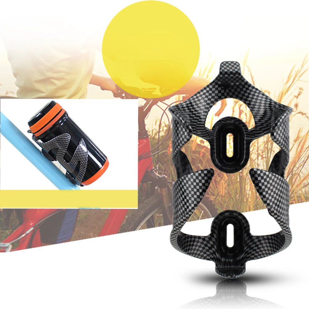 

2pcs Mountain Cycling Bike Bicycles Quick Release Carbon Fiber Water Bottle Holder Cups Cage Black