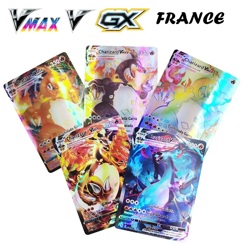 

Новая французская бирка EAM GX VMAX тренажер голографическая энергия Игра коллекционная карточная игра Espaol детская игрушка коллекционный пода...