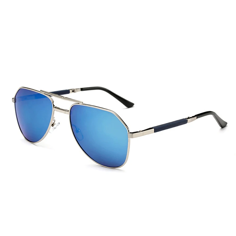C3 silver ice blue HBK, пилот, складные поляризованные солнцезащитные очки, для мужчин и женщин, для вождения, пилот, складные, брендовые, дизайнерские, солнцезащитные очки, сплав, металлическая оправа, оттенки - Цвет линз: C3 silver ice blue