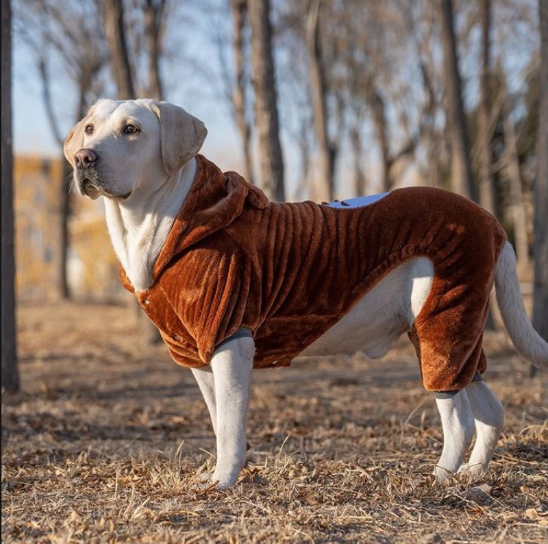 Big Dog Outfit Winter Large Clothes Jumpsuit Pajamas Corgi Samoyed Husky Labrador Golden Retriever Clothing Pet Costume Coat | Дом и сад