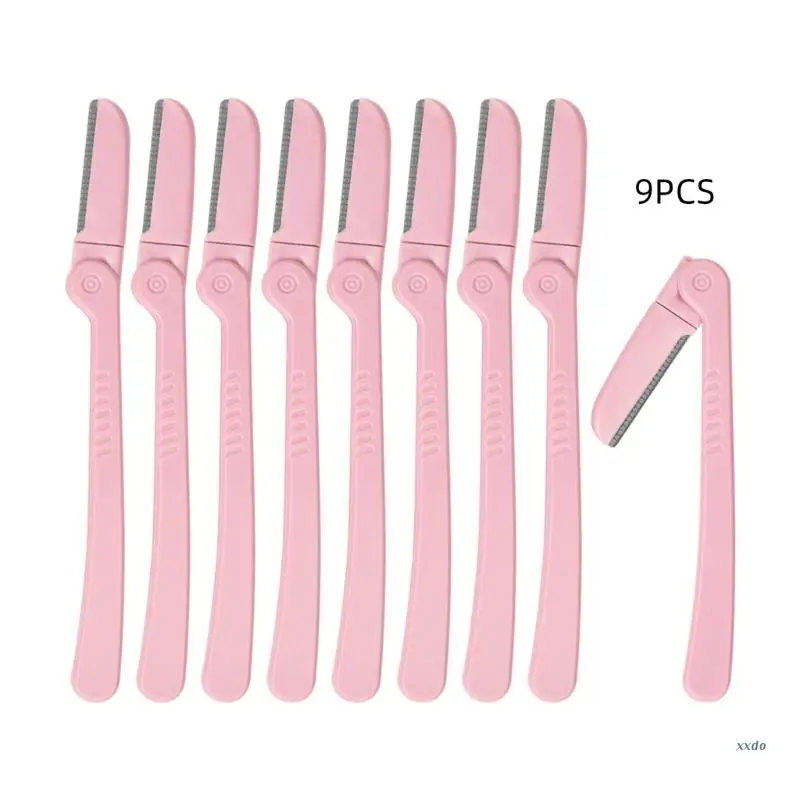 

Eyebrow Razor Trimmer Excess Body Hair Shaper Remover Portable 9 Pieces Set