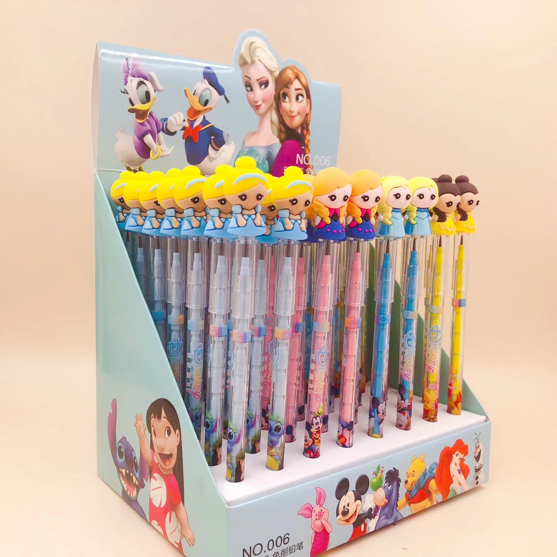 56pcs Disney Frozen Cute Cartoon Pencil Princess Bullet Boys and Girls Writing Painting School Office Gift Prize | Канцтовары для