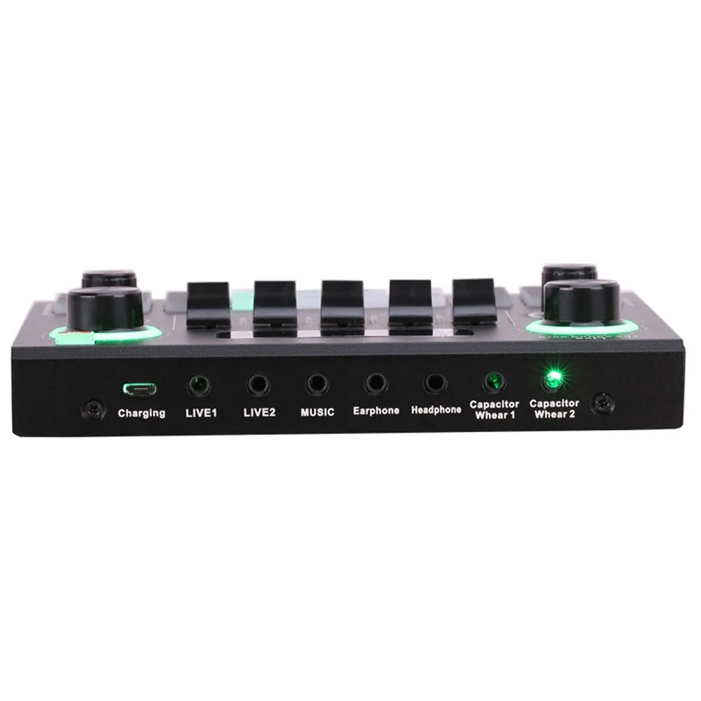 

Musical Instruments & Gear Live Sound Card V9 Mixer Board Black Headset
