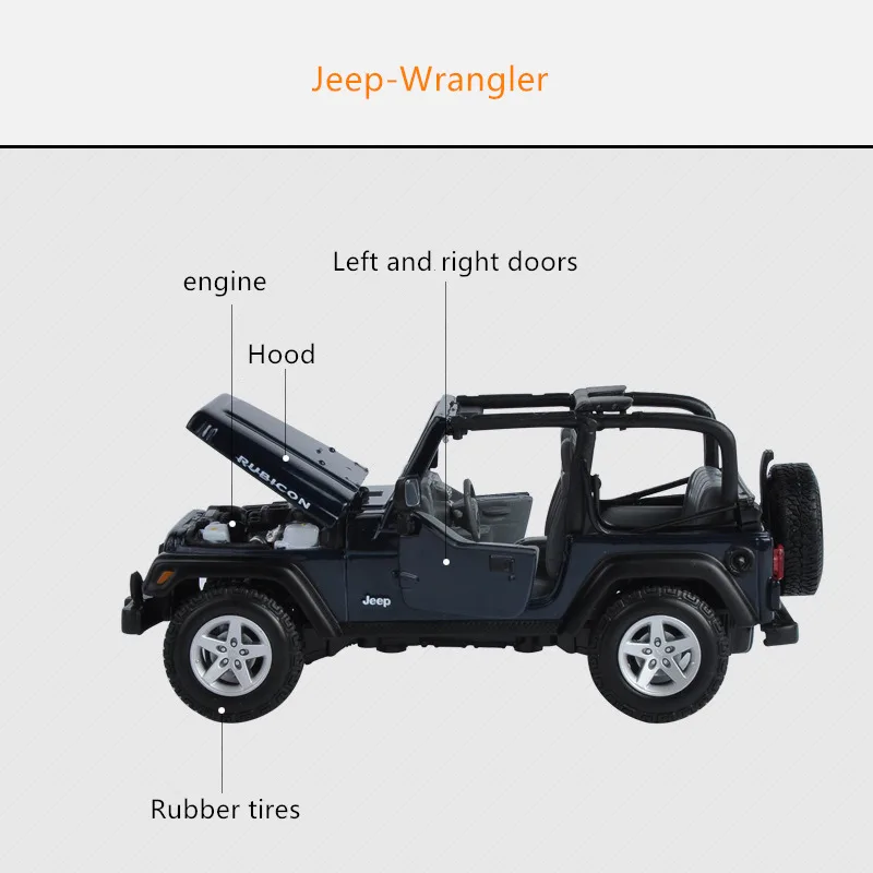 Гоночная модель автомобиля Maisto 1:27 Jeep Wrangler из сплава украшение для коллекции