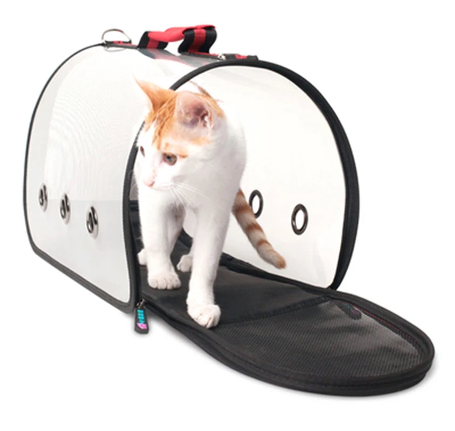 Сумка-переноска женская прозрачная из ПВХ для щенков и домашних животных | Дом