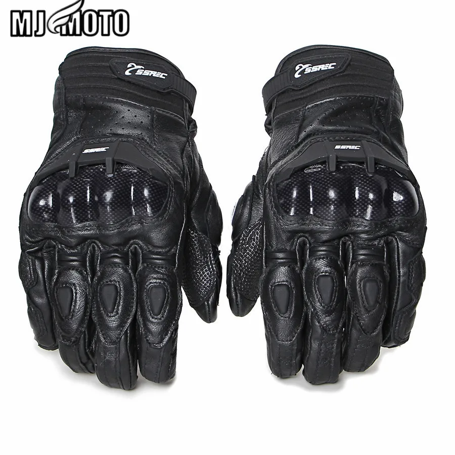 Кожаные Мотоциклетные Перчатки короткие Защитные перчатки из углеродного