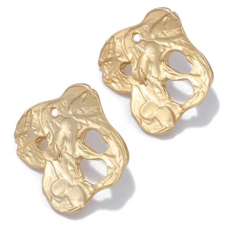 ELEGANCE11 художественные золотые серьги минималистичные в виде цветка из сплава