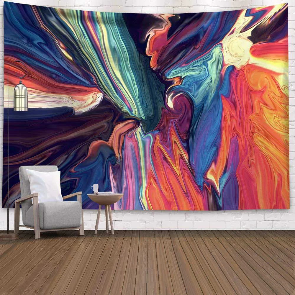 Galaxy Psychedelic настенный гобелен хиппи домашний декор фантазия красочная Луна дерево